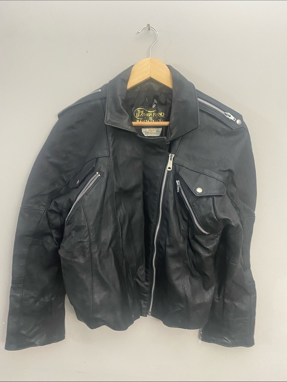 Black Leather Bomber Jacket - The Real McCoy's